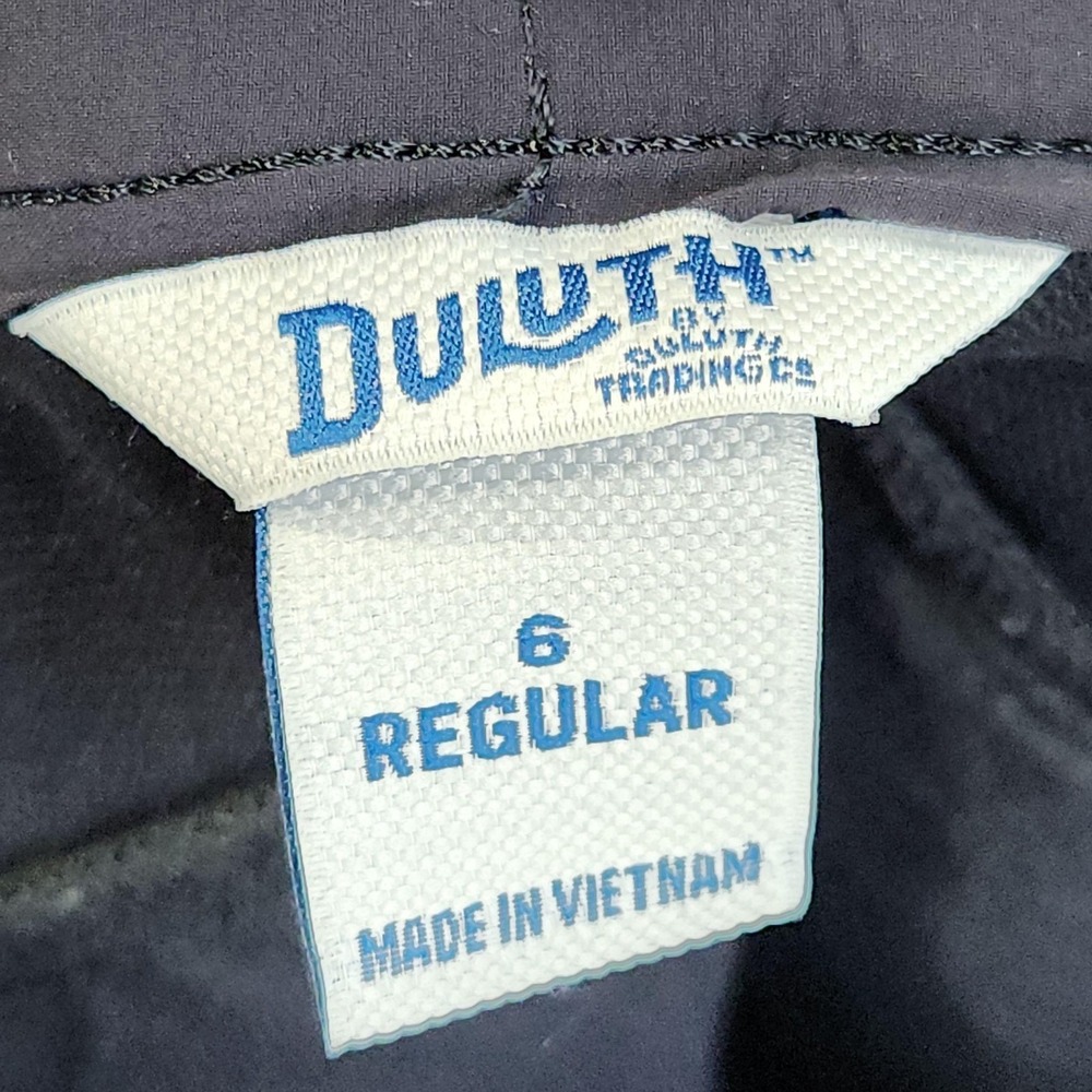 Duluth Trading Flexpedition Pants Womens 6 Black Stretch Pull On Skinny Workwear - Picture 3 of 10